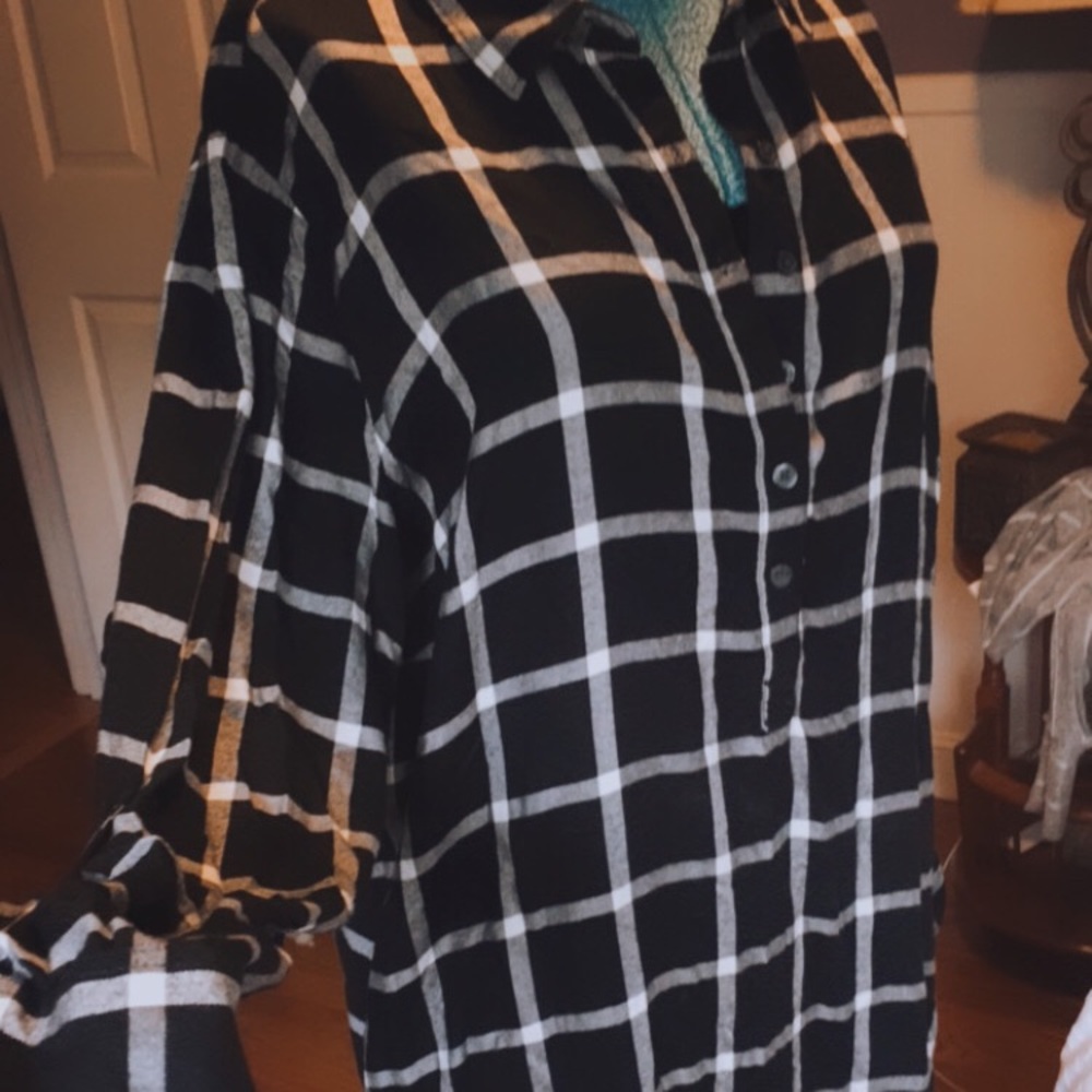 Old Navy Black and White Plaid Dress